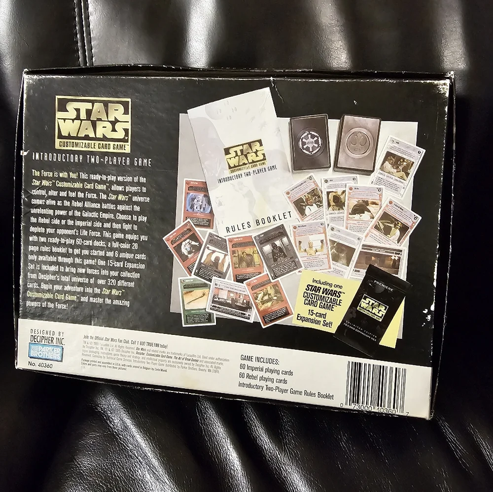 Star Wars Premier Introductory Two player Card Game Circa 1995 EUC - Picture 2 of 8